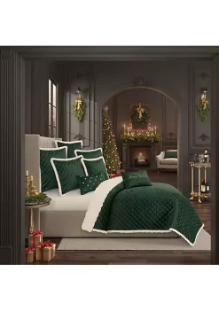 J. Queen New York Casey Sherpa - Evergreen 3Pc. Quilt Set -J. Queen New York Belk 1030