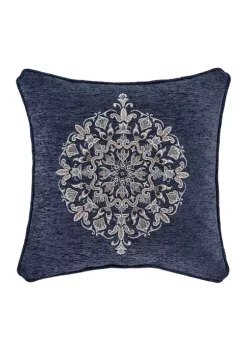 J. Queen New York Botticelli Navy 18 Inch Square Decorative Throw Pillow
