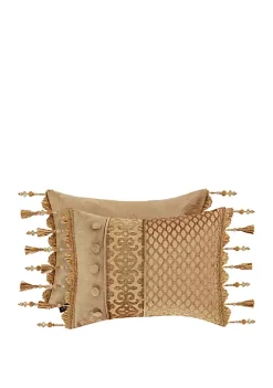 J. Queen New York Sicily Gold Boudoir Pillow
