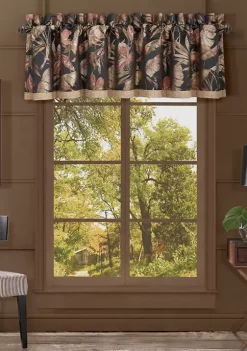 J. Queen New York Martinique Black Window Straight Valance
