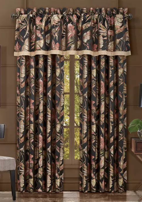 J. Queen New York Martinique Black Window Straight Valance 5 J. Queen New York Martinique Black Window Straight Valance - Image 3