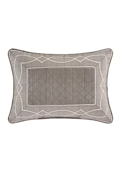 J. Queen New York Deco Silver Boudoir Decorative Throw Pillow
