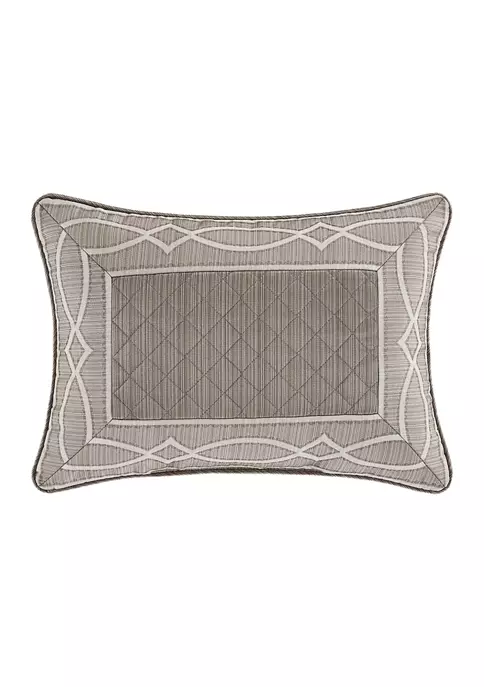 J. Queen New York Deco Silver Boudoir Decorative Throw Pillow 3 J. Queen New York Deco Silver Boudoir Decorative Throw Pillow