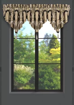 J. Queen New York MELINA WINDOW ASCOT VALANCE -J. Queen New York Belk 1212
