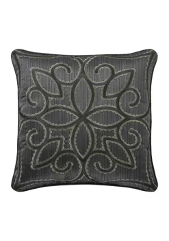 J. Queen New York Deco Charcoal 18" Square Decorative Throw Pillow -J. Queen New York Belk 1230