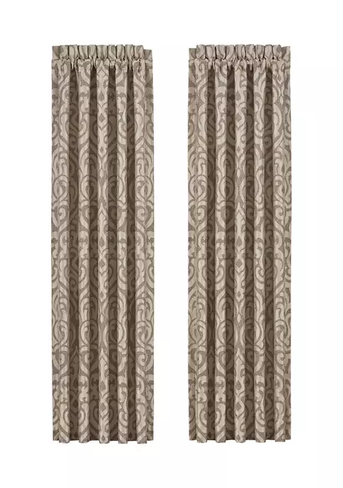 J. Queen New York Milan Oatmeal 84 Inch Window Panel Pair 4 J. Queen New York Milan Oatmeal 84 Inch Window Panel Pair - Image 2