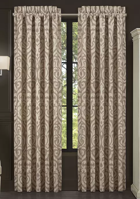 J. Queen New York Milan Oatmeal 84 Inch Window Panel Pair 6 J. Queen New York Milan Oatmeal 84 Inch Window Panel Pair - Image 4