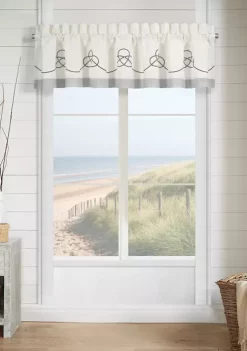 J. Queen New York Shore Ivory Window Straight Valance