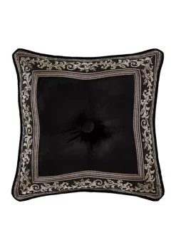 J. Queen New York Windham Black 18 Inch Square Decorative Throw Pillow