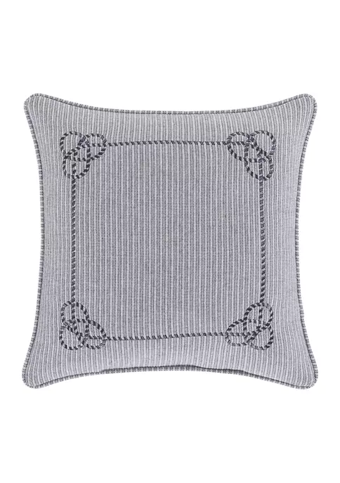 J. Queen New York Shore Navy 18 Inch Square Decorative Throw Pillow 5 J. Queen New York Shore Navy 18 Inch Square Decorative Throw Pillow - Image 3