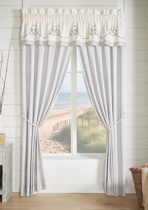 J. Queen New York Shore Navy 84 Inch Window Panel Pair 5 J. Queen New York Shore Navy 84 Inch Window Panel Pair - Image 3