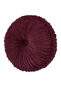 J. Queen New York Rousseau Tufted Round Decorative Throw Pillow