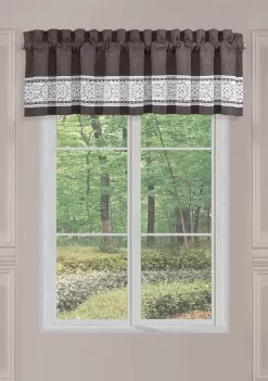 J. Queen New York Flint Charcoal Window Straight Valance -J. Queen New York Belk 1587