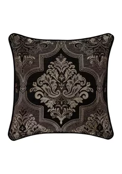J. Queen New York Windham Black 20 Inch Square Decorative Throw Pillow