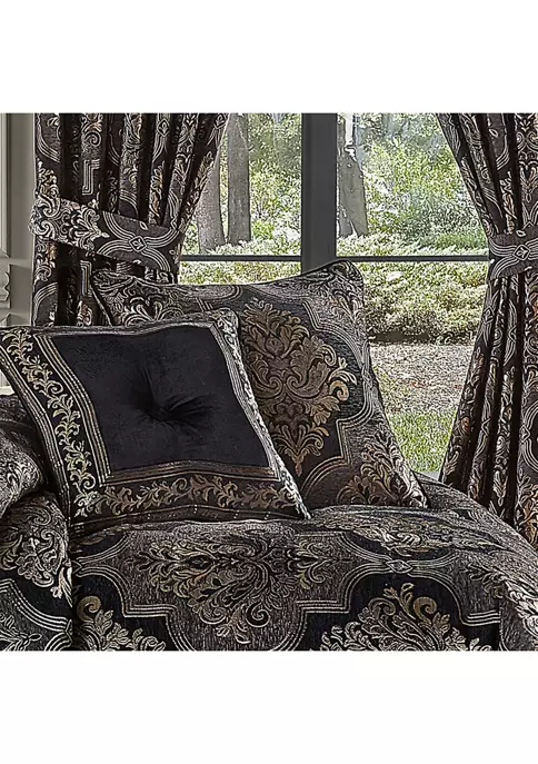 J. Queen New York Windham Black 20 Inch Square Decorative Throw Pillow 4 J. Queen New York Windham Black 20 Inch Square Decorative Throw Pillow - Image 2