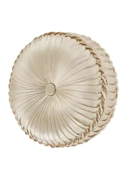 J. Queen New York Blossom Tufted Round Decorative Throw Pillow