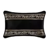 J. Queen New York Windham Black Boudoir Decorative Throw Pillow