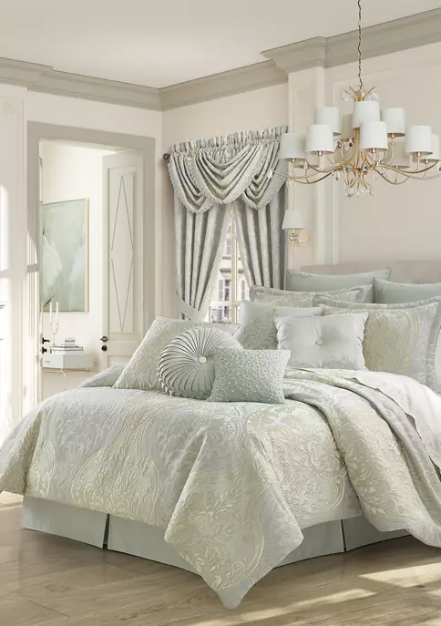 J. Queen New York Belgium - Spa 18" Square Embellished Decorative Throw Pillow 4 J. Queen New York Belgium - Spa 18" Square Embellished Decorative Throw Pillow - Image 2