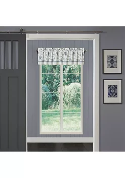 J. Queen New York BLUE GARDEN WINDOW STRAIGHT VALANCE