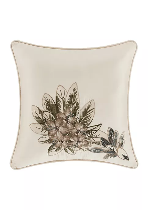 J. Queen New York Palm Beach Ivory 20 Inch Square Decorative Throw Pillow 5 J. Queen New York Palm Beach Ivory 20 Inch Square Decorative Throw Pillow - Image 3