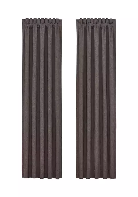 J. Queen New York Flint Charcoal 84 Inch Window Panel Pair 5 J. Queen New York Flint Charcoal 84 Inch Window Panel Pair - Image 3