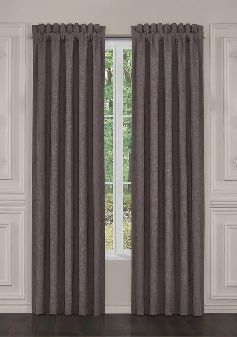 J. Queen New York Flint Charcoal 84 Inch Window Panel Pair 6 J. Queen New York Flint Charcoal 84 Inch Window Panel Pair - Image 4
