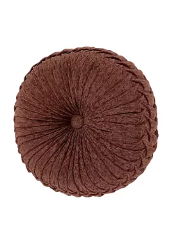 J. Queen New York Harvest Moon Tufted Round Decorative Throw Pillow