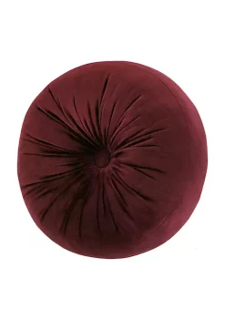 J. Queen New York Montecito - Red Tufted Round Decorative Throw Pillow -J. Queen New York Belk 2028