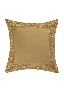 J. Queen New York Sparkle Pillow 16" Square Embellished Decorative Throw Pillow