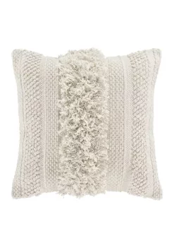 J. Queen New York Driftway Pillow Linen 18 Inch Square Decorative Throw Pillow