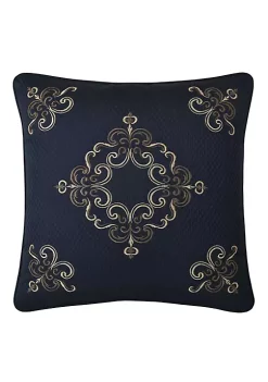 J. Queen New York Caruso 18" Square Embellished Decorative Throw Pillow