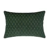 J. Queen New York Grandeur - Evergreen Quilted Boudoir Decorative Throw Pillow