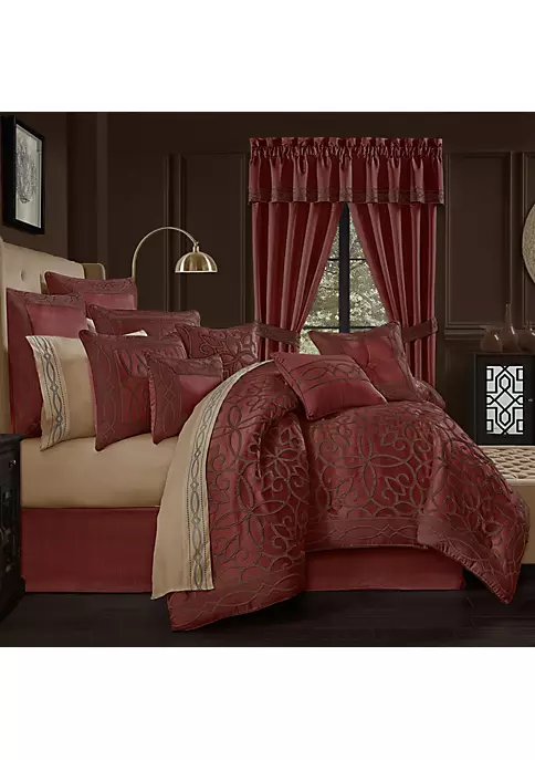 J. Queen New York Chianti 18" Square Embellished Decorative Throw Pillow 4 J. Queen New York Chianti 18" Square Embellished Decorative Throw Pillow - Image 2