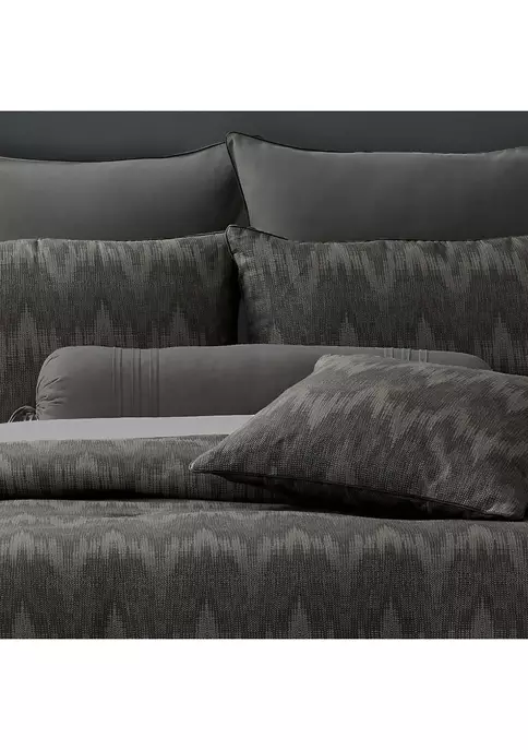 J. Queen New York Axel Charcoal Bolster Decorative Throw Pillow 4 J. Queen New York Axel Charcoal Bolster Decorative Throw Pillow - Image 2