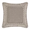 J. Queen New York Milan Taupe 18 Inch Square Embellished Decorative Throw Pillow