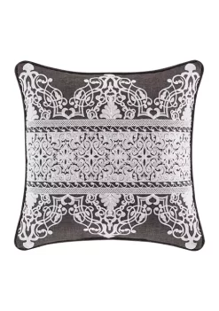 J. Queen New York Flint Charcoal 20 Inch Square Decorative Throw Pillow