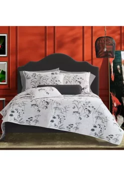 J. Queen New York Bridget Gray 18 Inch Square Quilted Decorative Throw Pillow -J. Queen New York Belk 2350