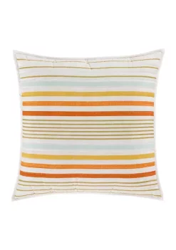 J. Queen New York Roxanne Coral 18 Inch Square Embellished Decorative Throw Pillow