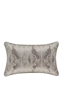 J. Queen New York Crestview Silver Boudoir Decorative Throw Pillow