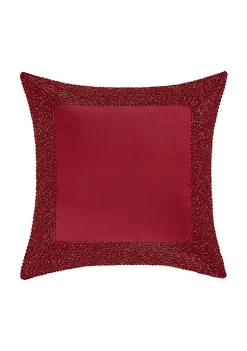 J. Queen New York Sparkle Pillow 16" Square Embellished Decorative Throw Pillow