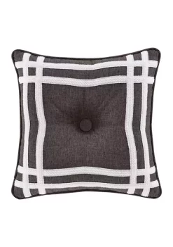J. Queen New York Flint Charcoal 18 Inch Square Decorative Throw Pillow -J. Queen New York Belk 442