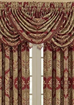 J. Queen New York Maribella Crimson Waterfall Valance