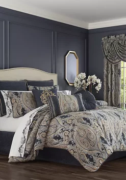 J. Queen New York Luciana Indigo 4 Piece Comforter Set