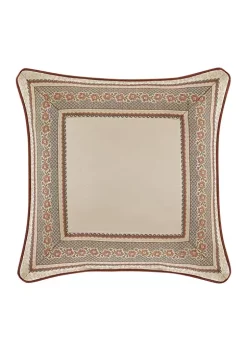 J. Queen New York Juliette Beige 20 Inch Square Decorative Throw Pillow