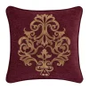 J. Queen New York Garnet Red 18 Inch Square Embellished Decorative Throw Pillow -J. Queen New York Belk 724