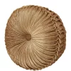 J. Queen New York Sicily Gold Tufted Round Pillow -J. Queen New York Belk 758