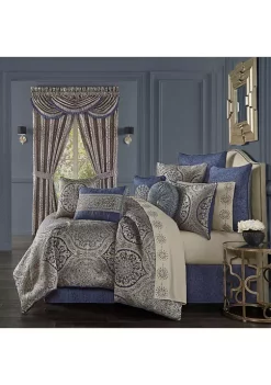 J. Queen New York Botticelli Navy Euro Sham -J. Queen New York Belk 764