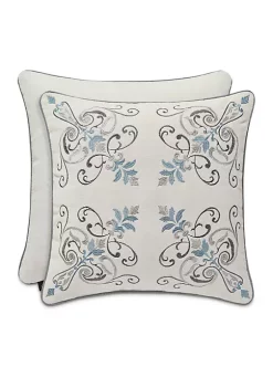 J. Queen New York Giovani Embroidered Square Decorative Pillow -J. Queen New York Belk 771