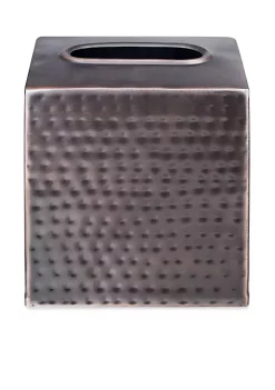 J. Queen New York Pressed Metal Oil Rubbed Bronze Tissue Cover