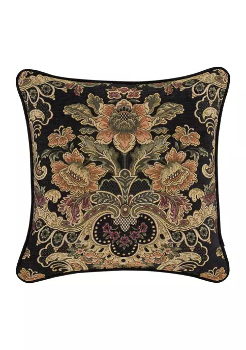 J. Queen New York Toscano Black 20 Inch Square Decorative Throw Pillow 5 J. Queen New York Toscano Black 20 Inch Square Decorative Throw Pillow - Image 3